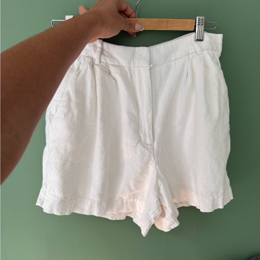 Abercrombie & Fitch Curve Love Linen Shorts